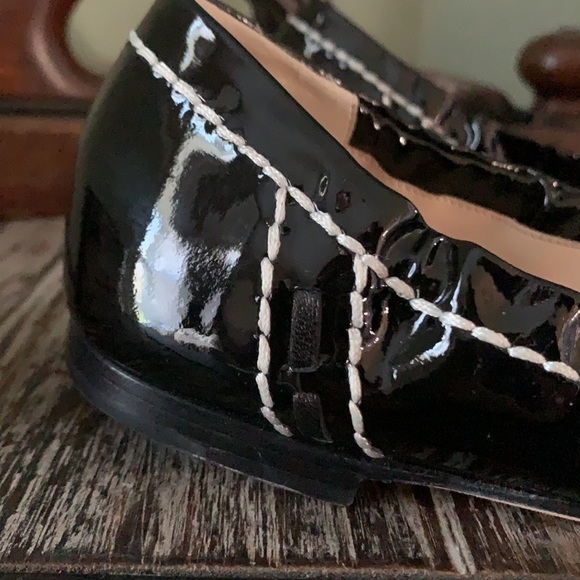 Giorgio ARMANI Black Patent Leather Ballerina Flat - Picture 9 of 13